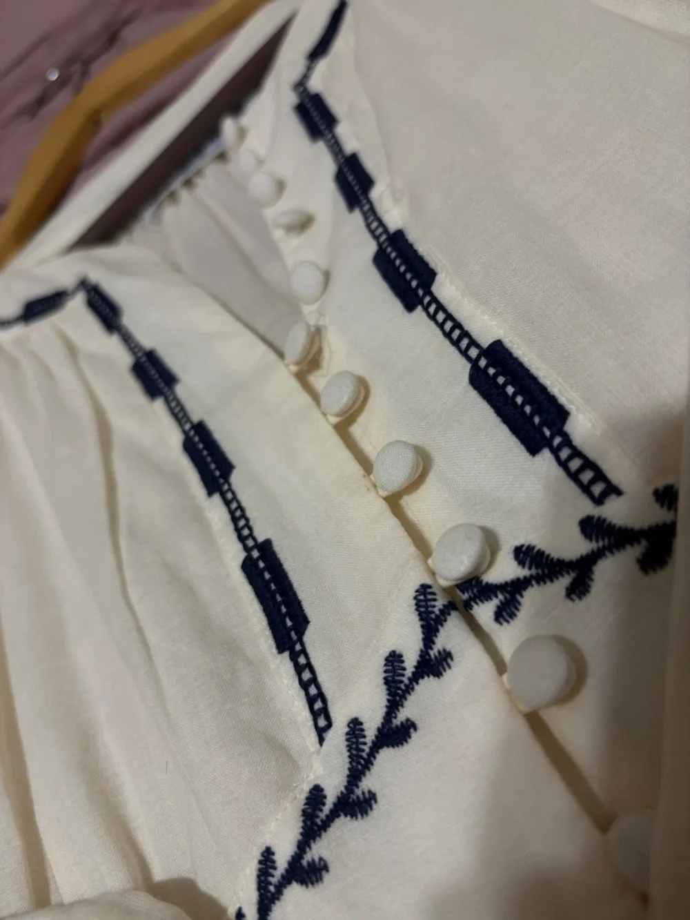 Cream Embroidered CLAUDIE Pierlot Paris  Boho dress - Picture 12 of 16